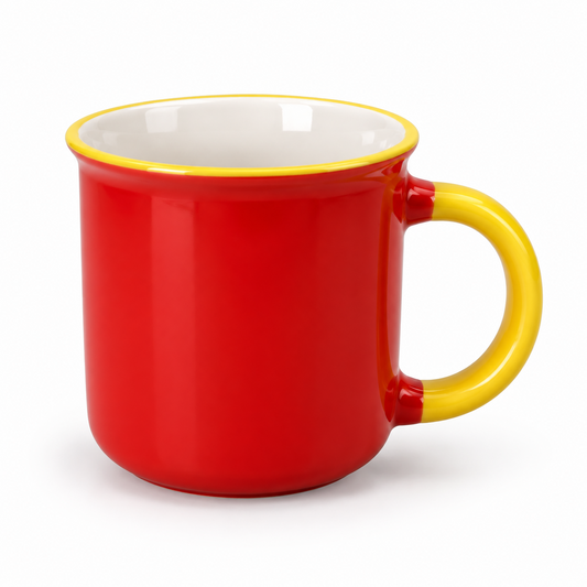 Colourful Two-Tone Ceramic Coffee Mug – Modern Tea & Coffee Cup