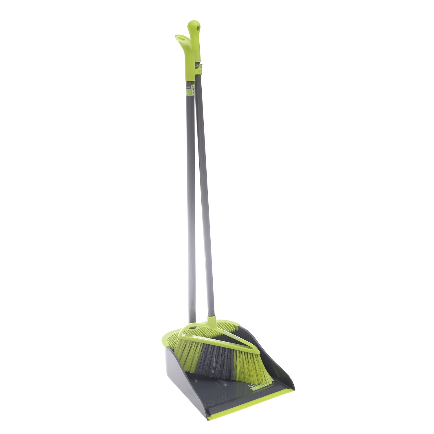 Long Handle Broom and Dustpan Set – Green & Grey - Habitt