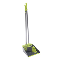 Long Handle Broom and Dustpan Set – Green & Grey - Habitt
