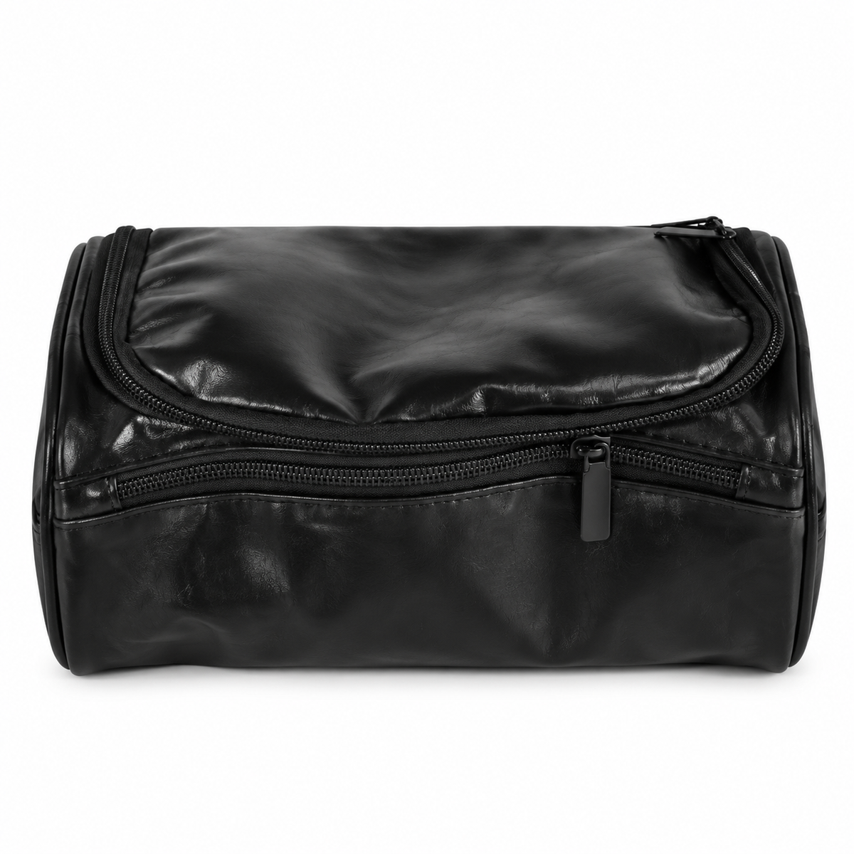 Waterproof Toiletry Bag – Black & Light Brown