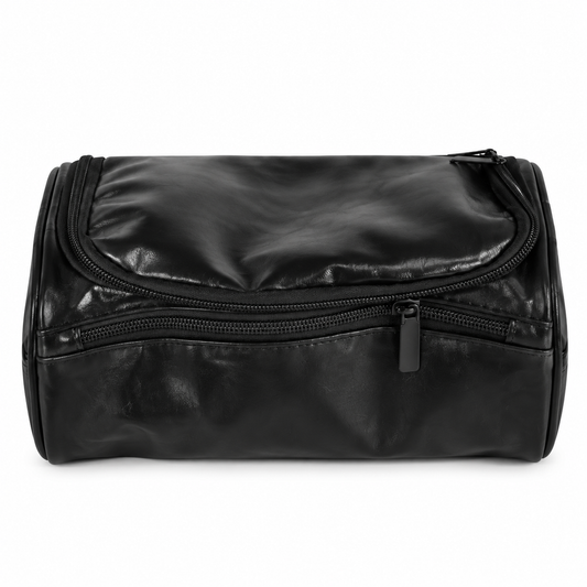 Waterproof Toiletry Bag – Black & Light Brown