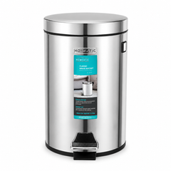 Homeatic Open Dustbin Silver – 3L