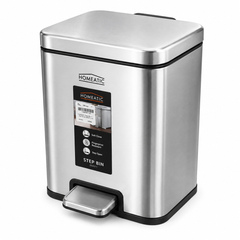Homeatic Hydraulic Dustbin Silver – 20L
