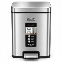 Homeatic Hydraulic Dustbin Silver – 30L