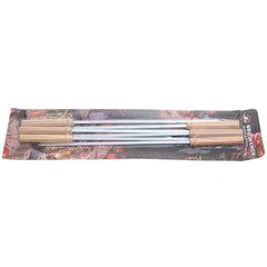 MD-5831 (HXB-23) 40cm Zinc BBQ Skewers – 6-Piece Reusable Grill Needle Set - Habitt