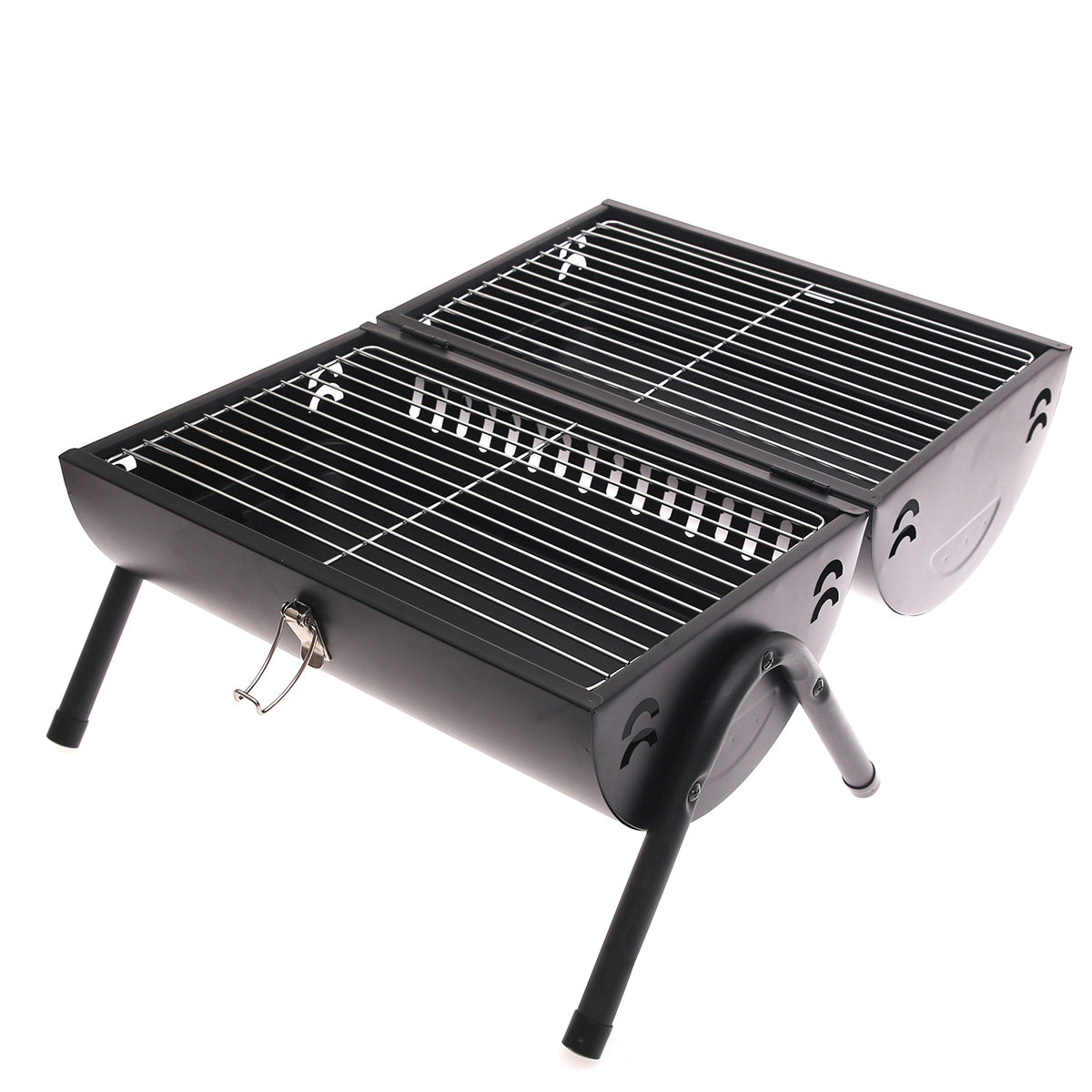 BBQ Grill Black 2009S – Foldable Dual Grill for Outdoor Cooking - Habitt