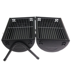 BBQ Grill Black 2009S – Foldable Dual Grill for Outdoor Cooking - Habitt