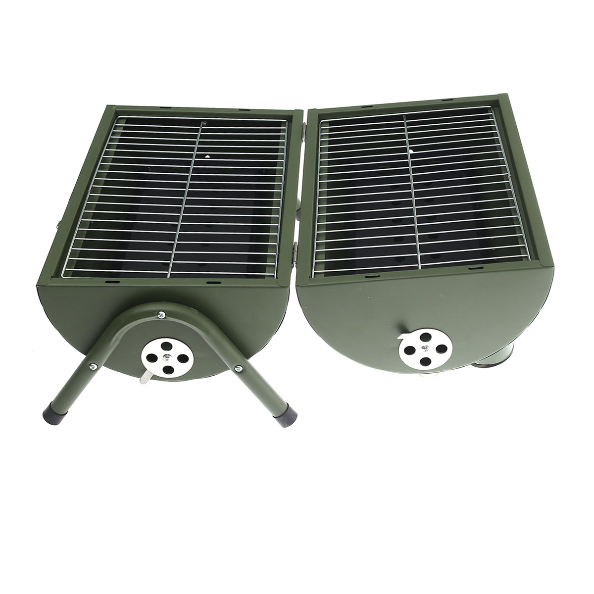 BBQ Grill Green 2009S – Foldable Dual Grill for Outdoor Cooking - Habitt