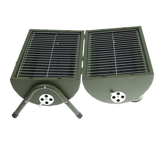 BBQ Grill Green 2009S – Foldable Dual Grill for Outdoor Cooking - Habitt