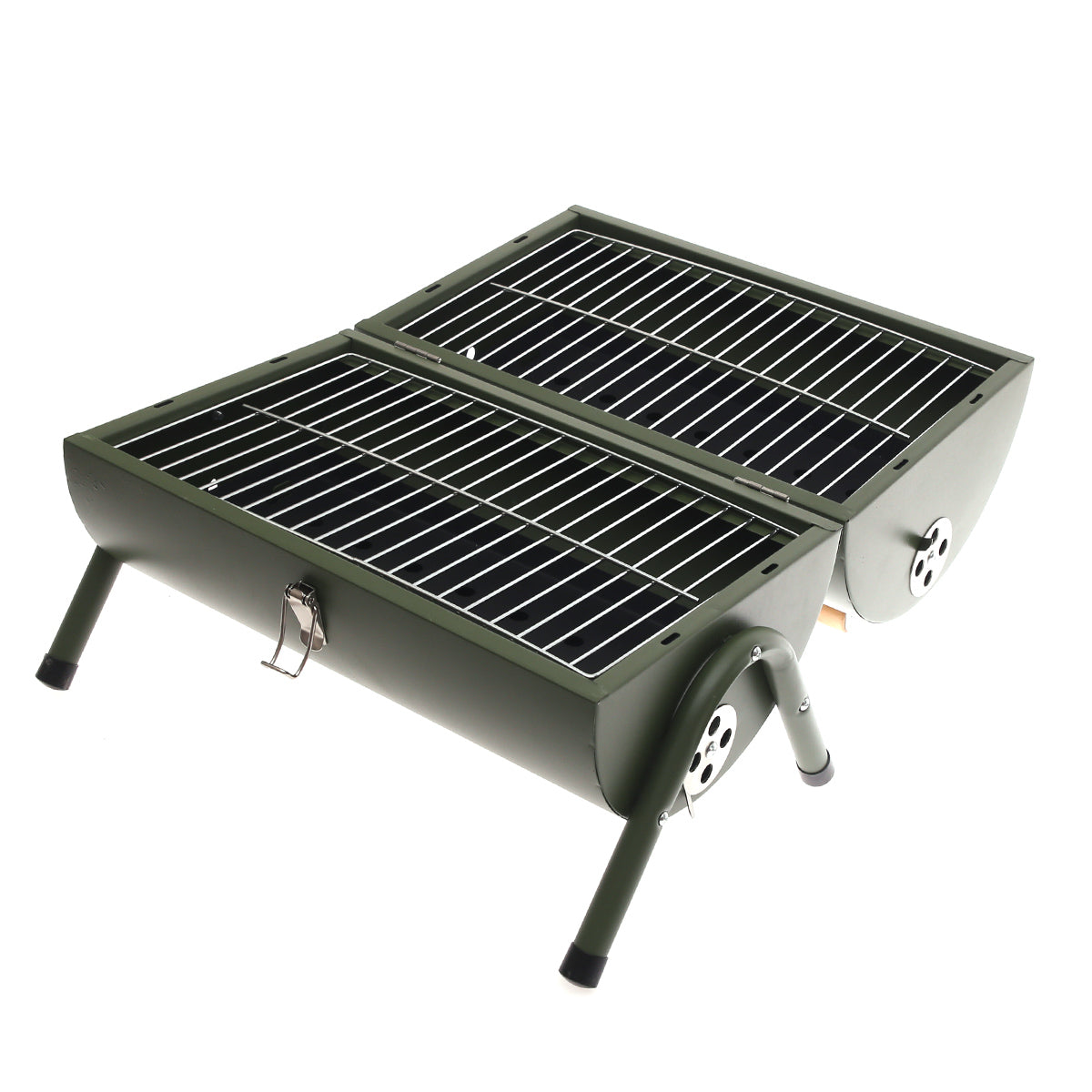 BBQ Grill Green 2009S – Foldable Dual Grill for Outdoor Cooking - Habitt