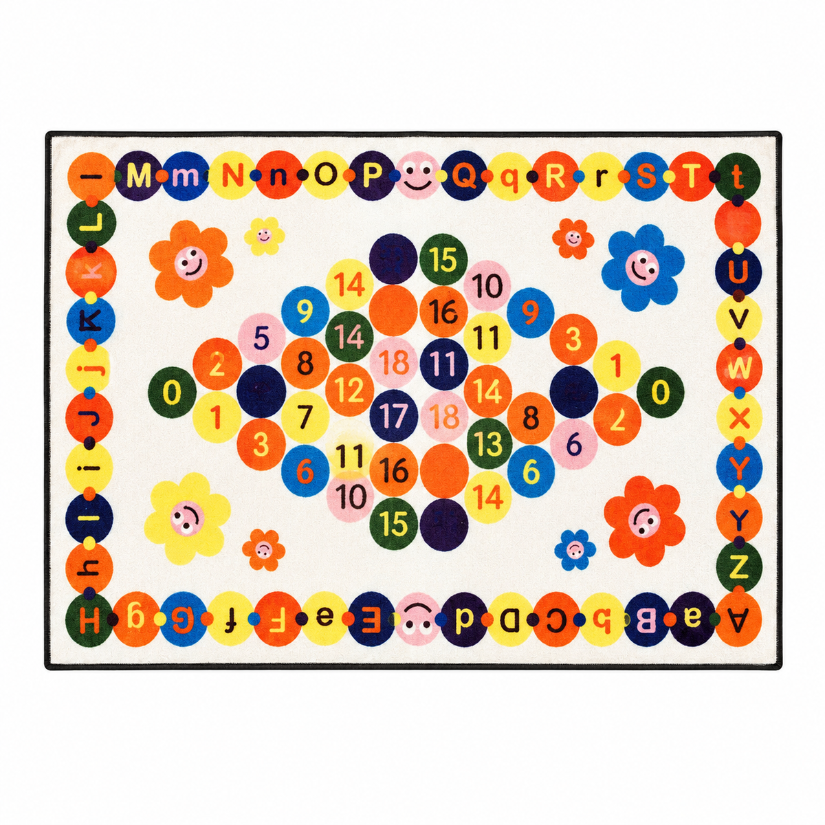 Kids Educational Rug 3x5 – Alphabet & Numbers Learning Play Mat