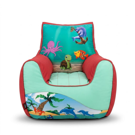Ocean Bean Bag Sofa for Kids – Pink Cartoon Kids Chair | Soft & Comfortable