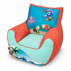 Ocean Bean Bag Sofa for Kids – Pink Cartoon Kids Chair | Soft & Comfortable