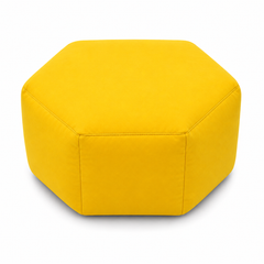 Pentagon Shape Bean Bag – Yellow Modern Floor Seating