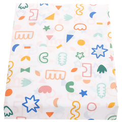 Playful Printed Single Bed Sheet 68x96 – Multicolor Geometric Design