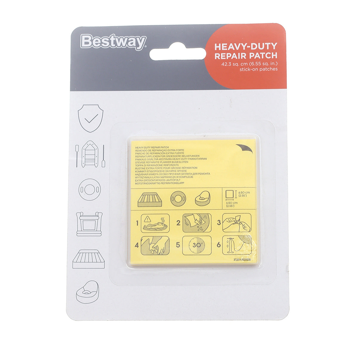 Bestway Heavy-Duty Repair Patch (62068) – 6 Patches for Inflatable Repair - Habitt