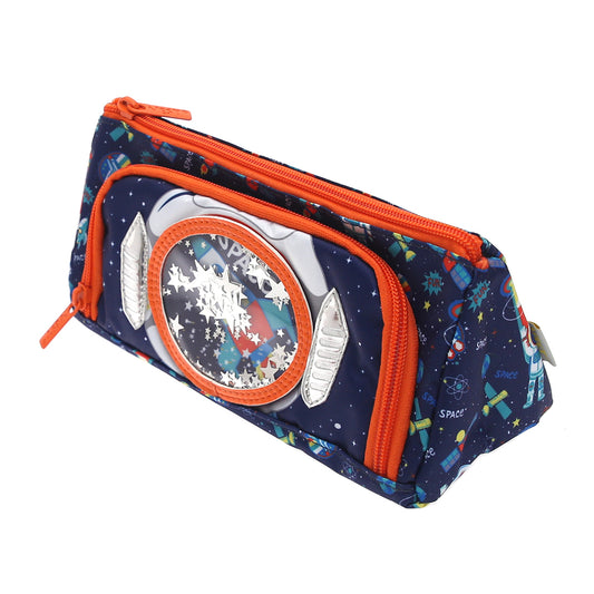 Space Explorer Pencil Pouch – U2099 | Galaxy Theme with 3D Window & Stars - Habitt