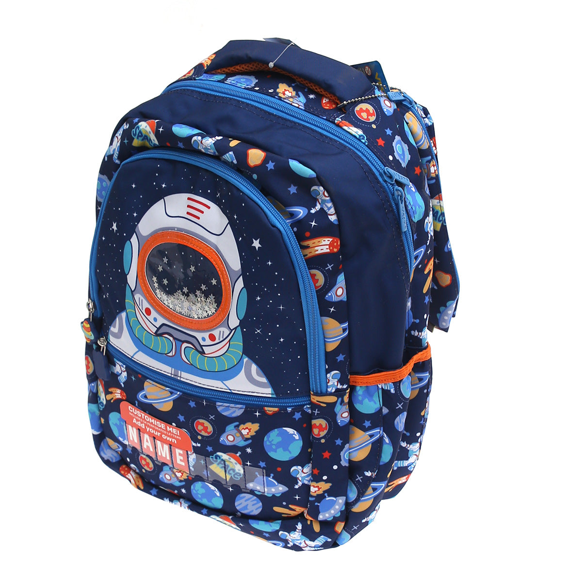 Space Astronaut School Bag – Customizable Name Patch | U2081 VEST (with Pencil Pouch) - Habitt
