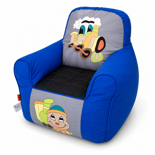 Kids Bean Sofa – Blue Cartoon Bean Bag Chair | Soft & Comfortable
