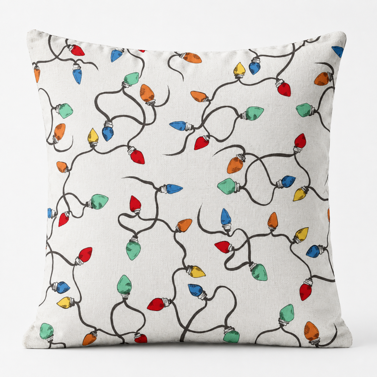 Black Lines Cushion 18x18 Inch