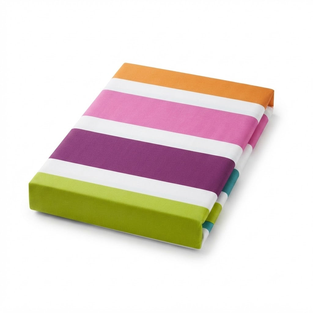 Multi Stripe Single Bed Sheet – 68 x 96 Inches | Soft & Comfortable Everyday Bedsheet
