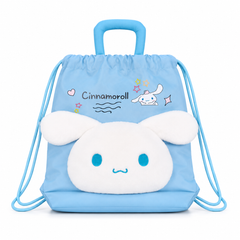 Kids Plush Drawstring Bag (Kuromi Design)