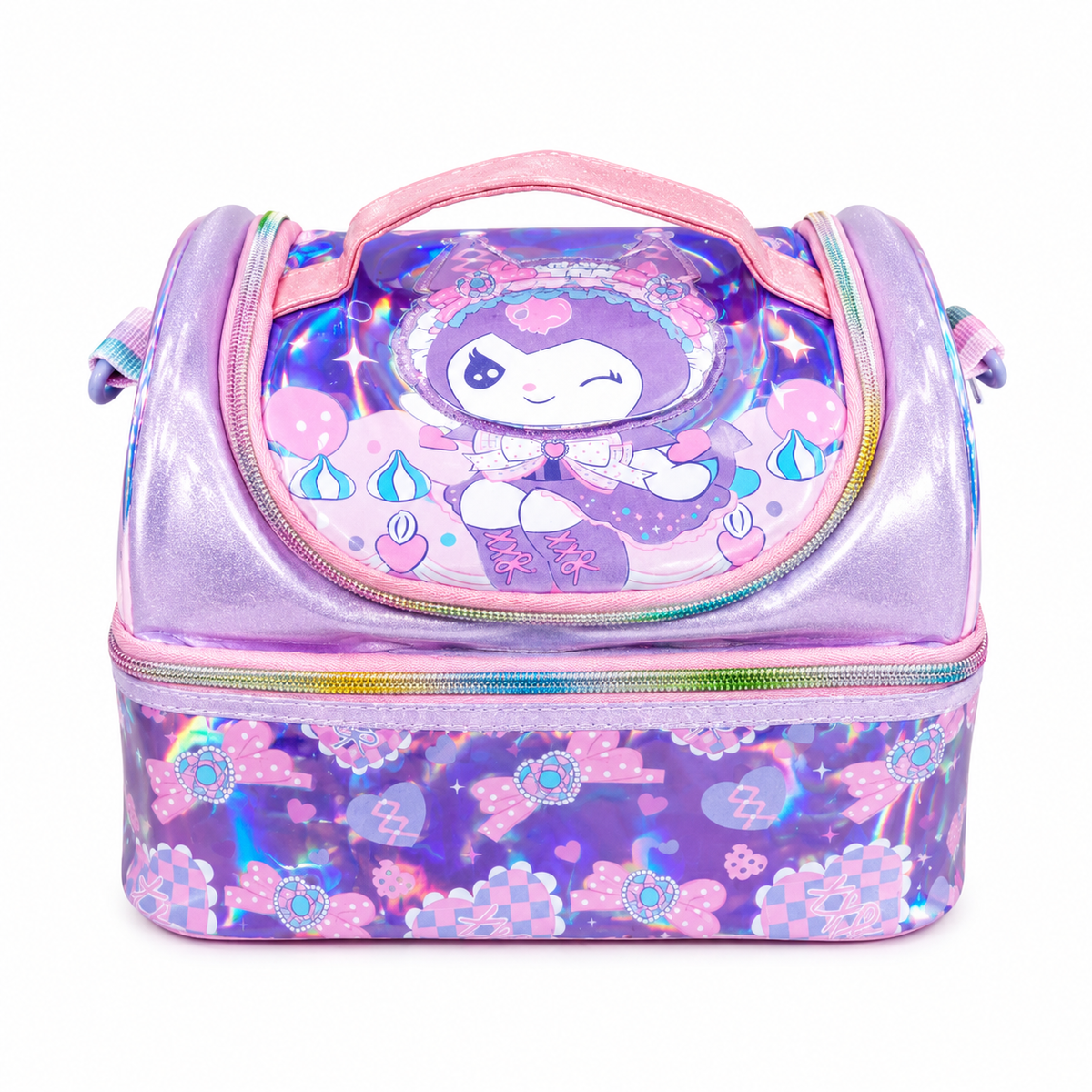 Kuromi Kids Lunch Bag – Purple & Pink Shimmer