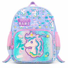 Personalized Unicorn Kids School Backpack – Pastel Girls Bag