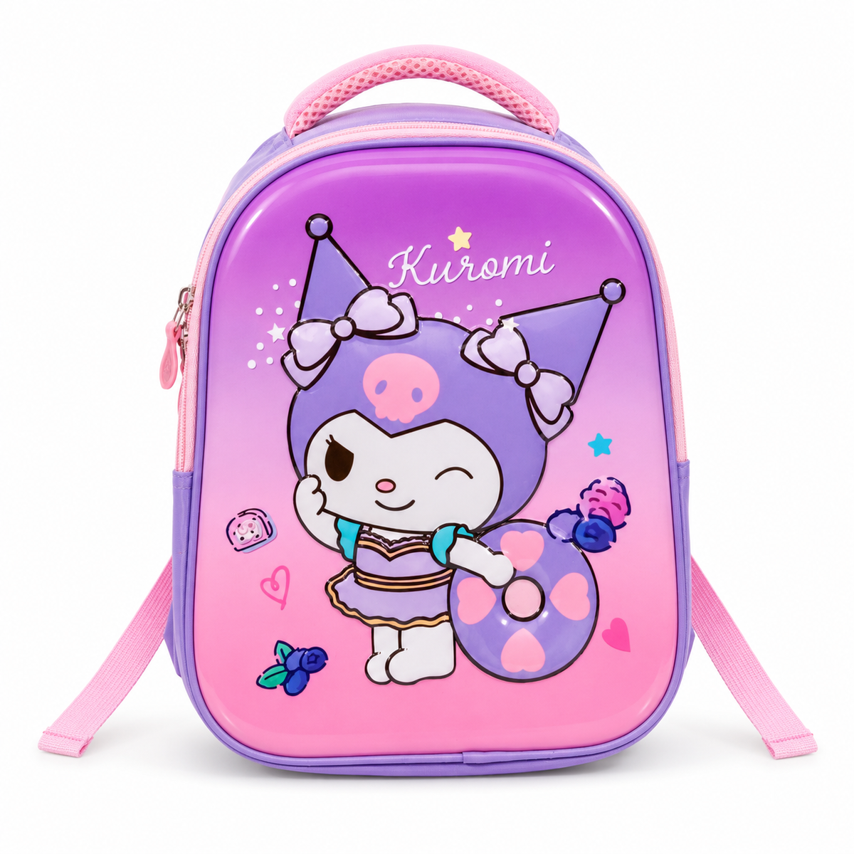 Kuromi 13-Inch Kids School Backpack – Pink & Purple