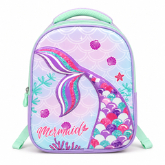Kids Mermaid Tail School Backpack – Pastel Purple & Mint