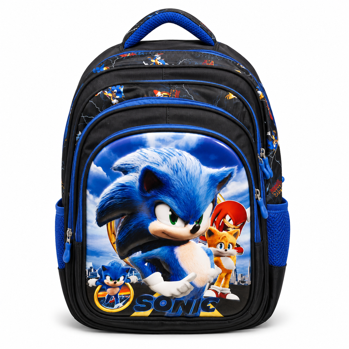 Kids Sonic the Hedgehog School Backpack – Blue & Black