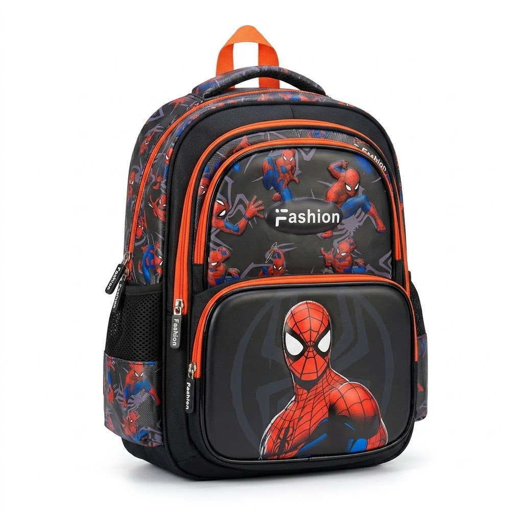 Kids Spider-Man School Backpack – Black & Red Boys Bag