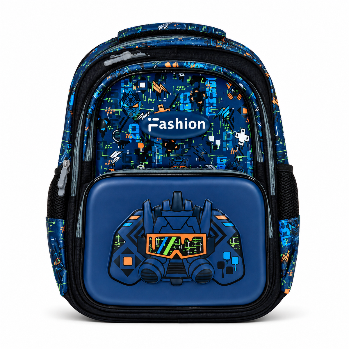 Kids Robot Tech School Backpack – Blue Boys Bag