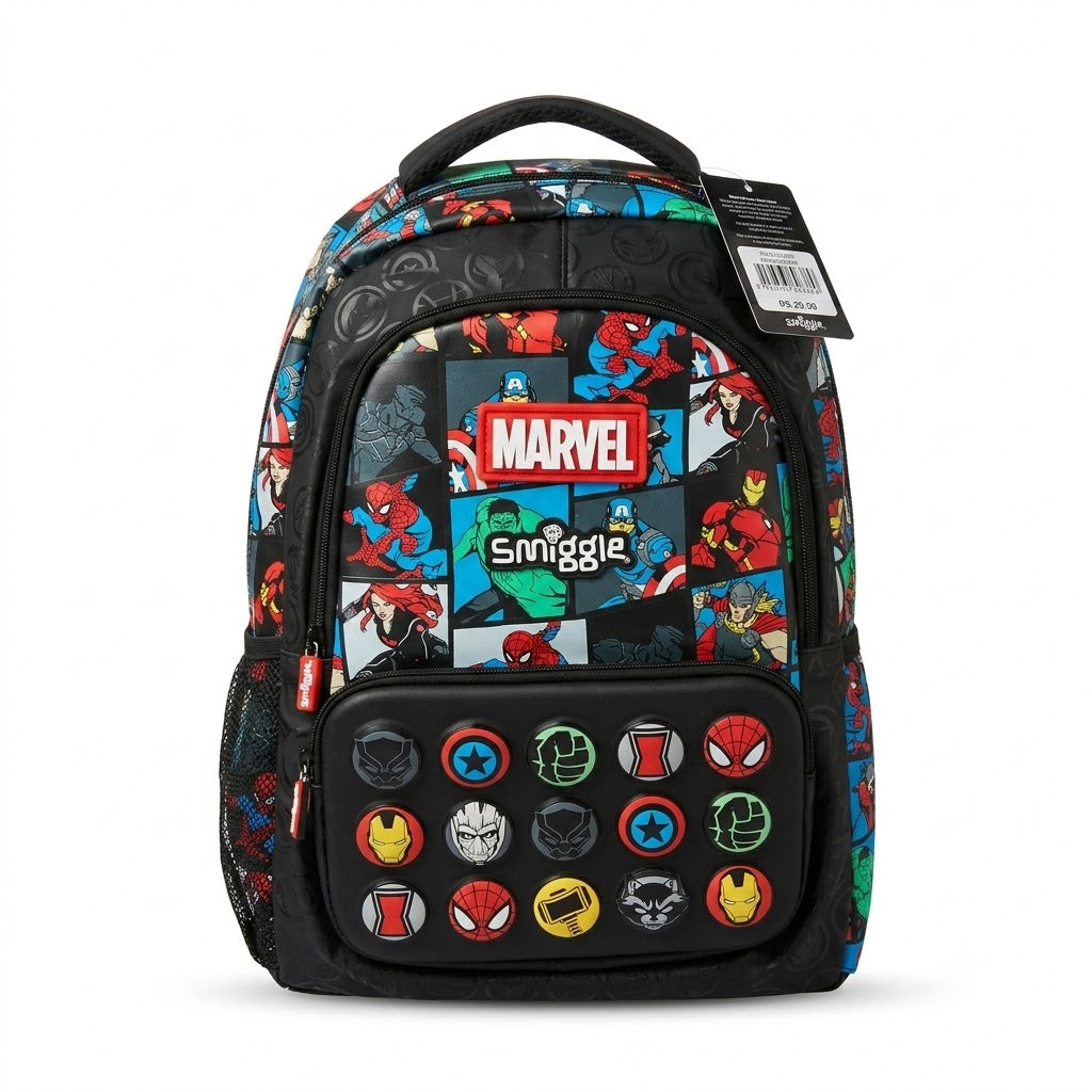 Marvel Avengers Superhero Kids School Backpack – Black