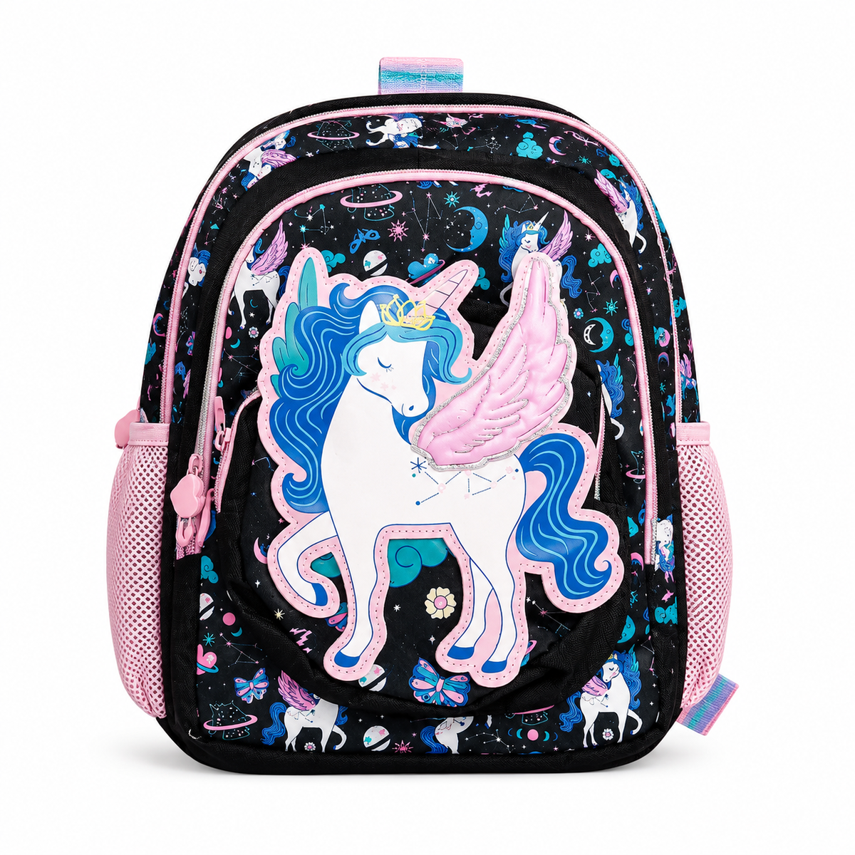 Kids Unicorn School Backpack – Pink & Black Girls Bag