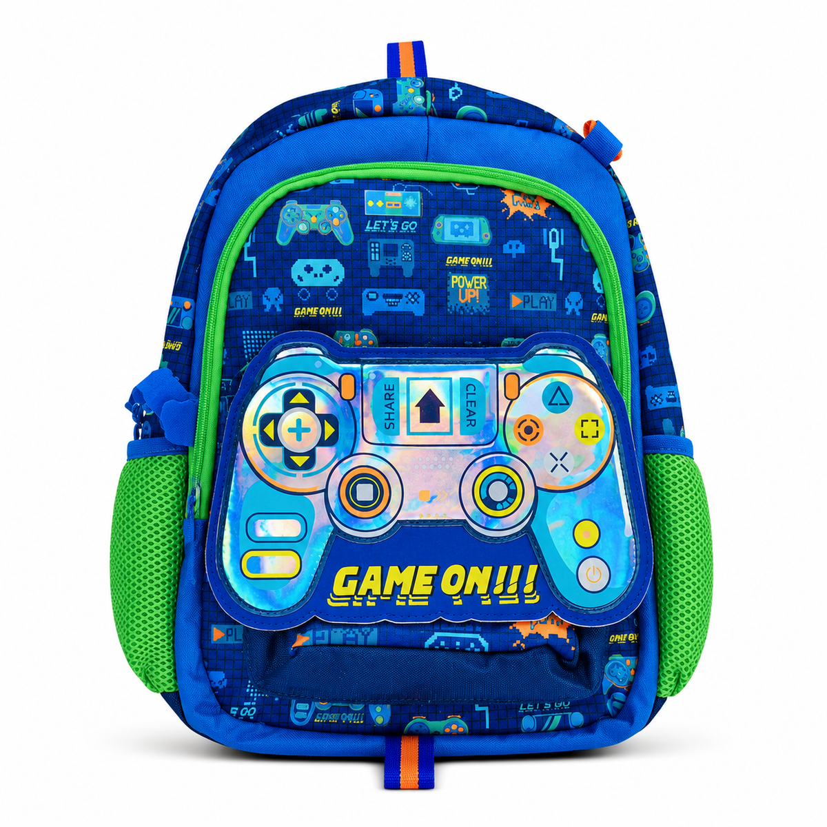 Kids Gaming Controller School Backpack – Blue Gamer Bag