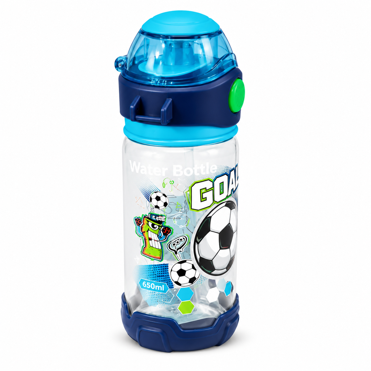 Kids Colorful Hearts Design Water Bottle – Pink & Turquoise