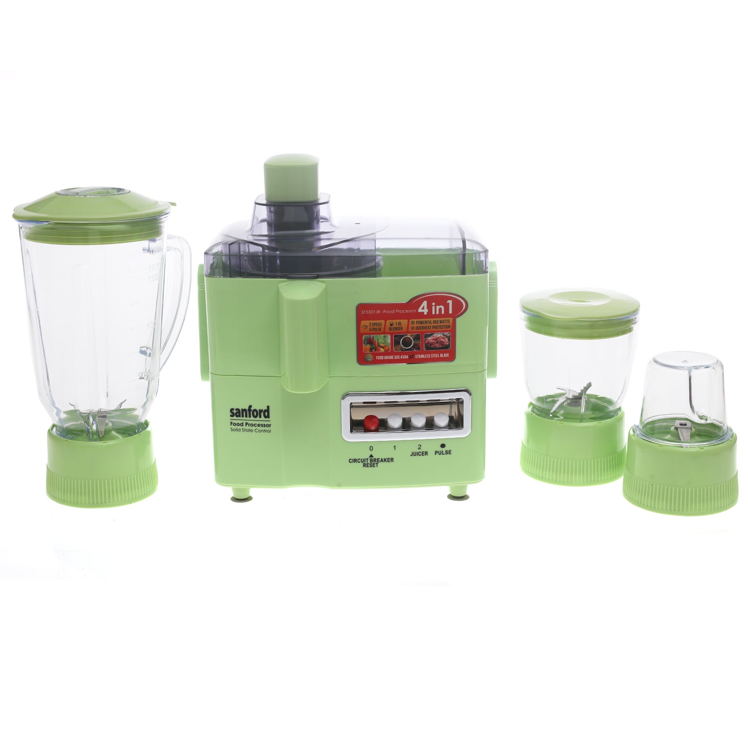 Sanford 4-in-1 Food Processor & Juicer Set – Blender, Grinder, Chopper & Juicer - Habitt