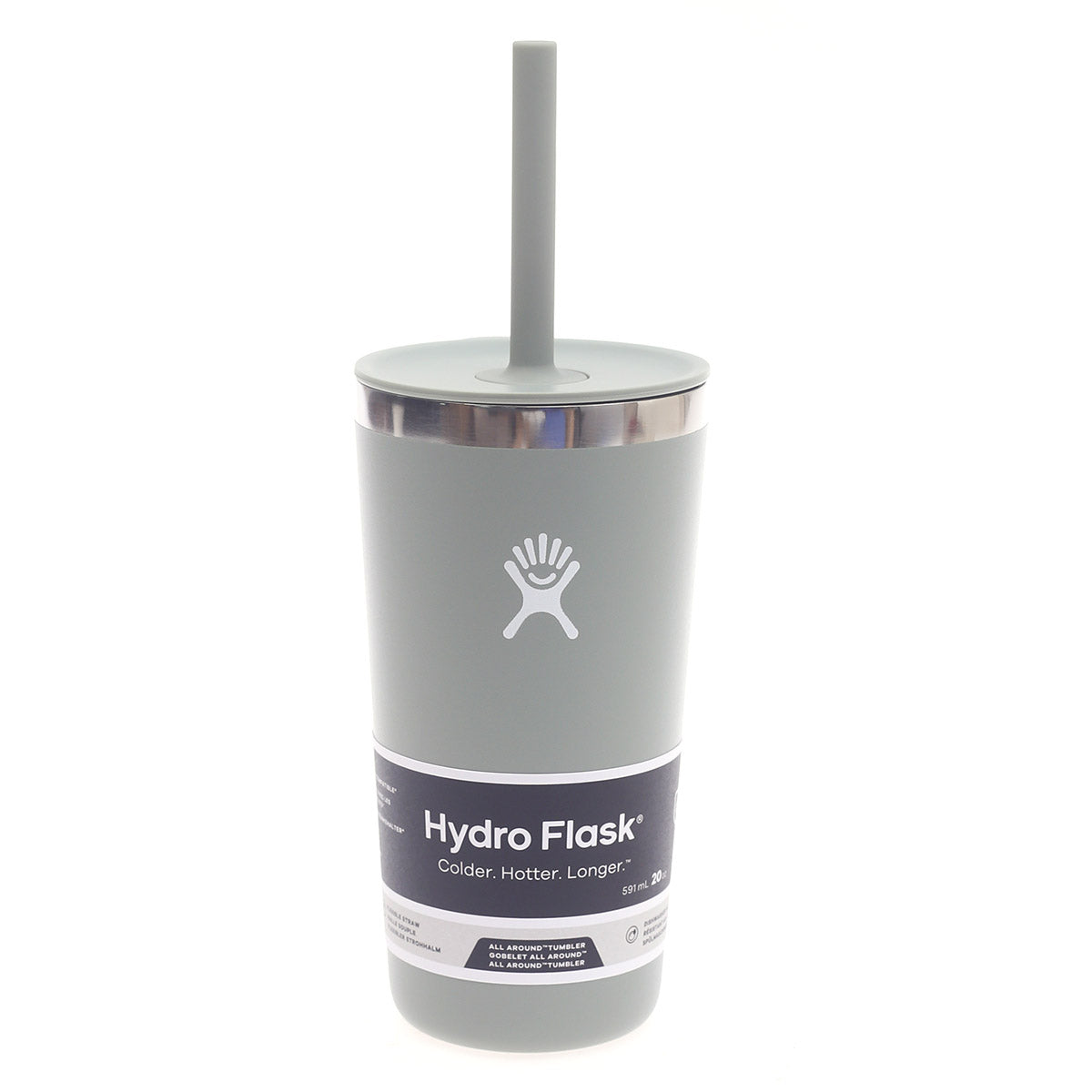 Hydro Flask 20oz All Around Tumbler – Agave | Insulated Stainless Steel Tumbler with Press-In Lid & Straw - Habitt