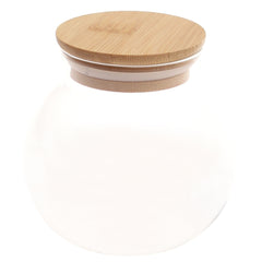 500 ml Landscape Glass Jar with Bamboo Lid – Airtight Storage Container - Habitt