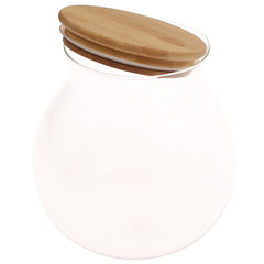 1800 ml Landscape Glass Jar with Bamboo Lid – Large Airtight Storage Container - Habitt