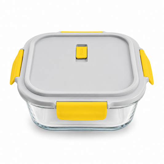 Square Glass Storage Box with Locking Lid Assorted | SKY-012