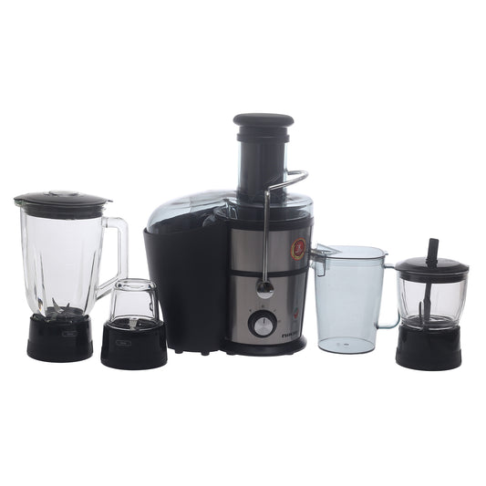 Nikai Juicer Blender 4 in 1 – Stainless Steel & Black - Habitt
