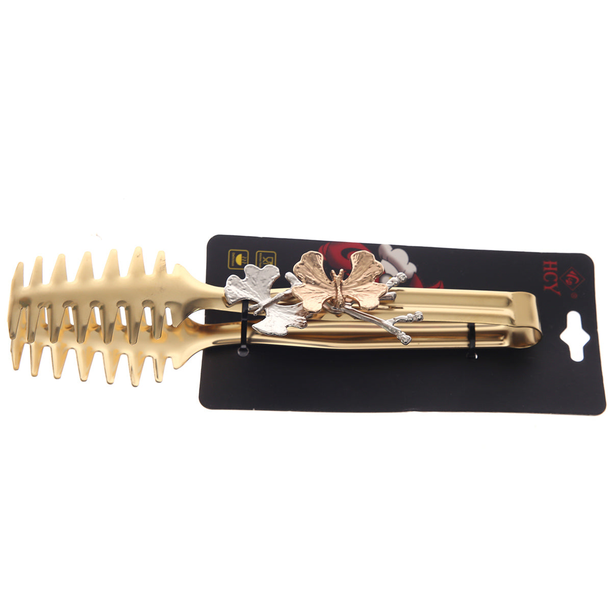 Golden Flower Design Pasta & Salad Tong – 4-3 - Habitt