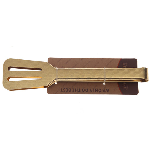 Textured Golden Stainless Steel Serving Tong – 11-5 - Habitt