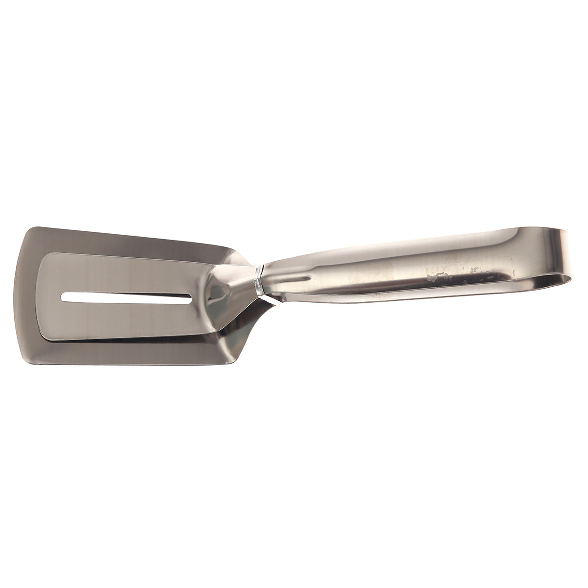 Stainless Steel Angled Spatula Tongs – 11.8″ Silver Slotted Flip & Serve Tool - Habitt