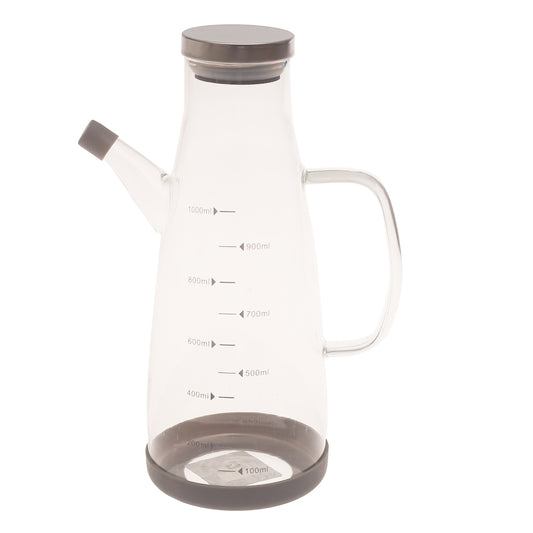 1 Litre Glass Oil Bottle with Handle and Spout