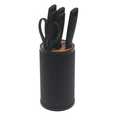 6-Piece Kitchen Knife Set with Storage Block – Stainless Steel Blades