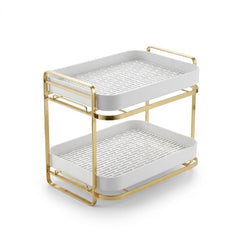 Double Layers Household Storage Rack | Kitchen & Bathroom Organizer Rack