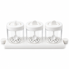 3-in-1 Masala Jar with Spoon & Tray | Spice Storage Set